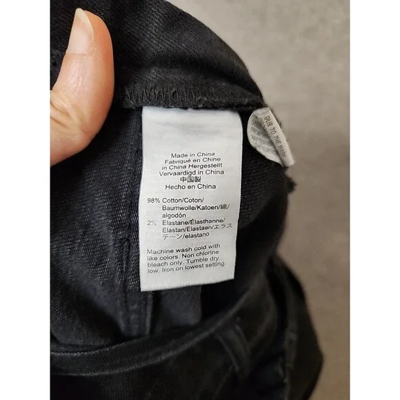 Madewell Denim Ankle Overalls Womens S Black Side Zip Patch Pockets - Picture 9 of 10